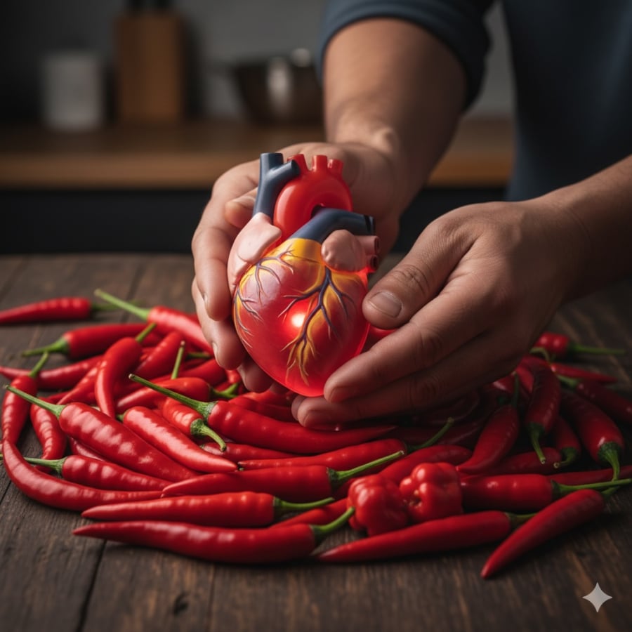 Ăn cay điều độ có thể mang lại lợi ích cho tim mạch và huyết áp.